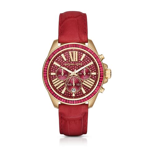 red gold michael kors watch|Michael Kors red watch women.